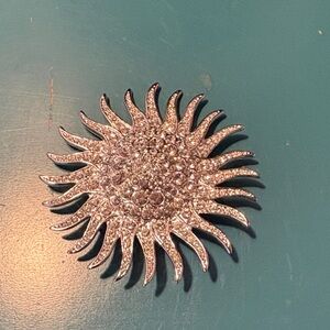 Camrose and Kross Jacqueline Bouvier Kennedy (JBK) Sunburst Pin Brooch